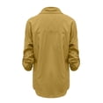 thumbnail image 6 of DkinJom Women's Denim Shirt Loose Double Pocket Long Sleeved Versatile Casual Coat Shirt Slim Fit Office, 6 of 7