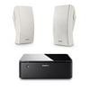 251 Outdoor Environmental Speakers (Pair), White with Music Amplifier