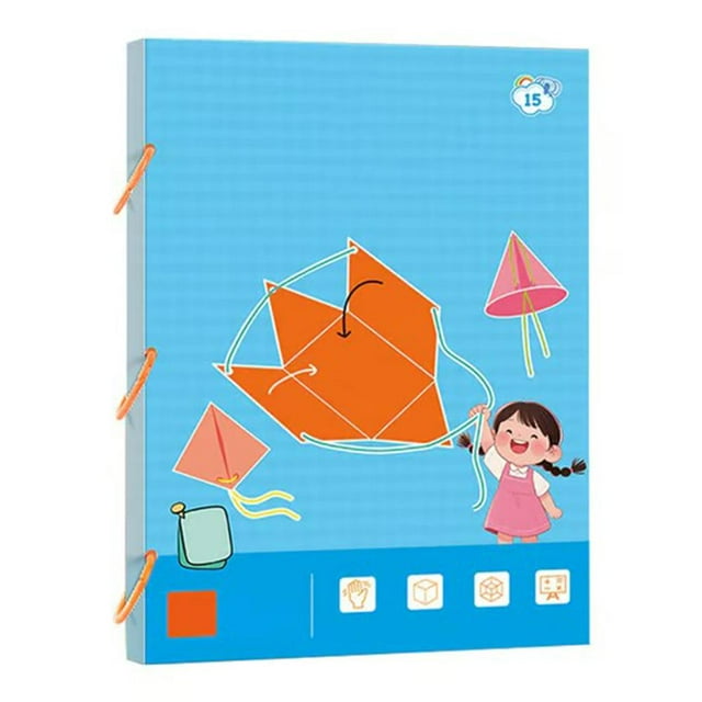 DIY Solid Geometry Book for Elementary School Students, Interactive String Model to Learn Shapes, Volume & Area, Educational Thinking Puzzle Toy Game