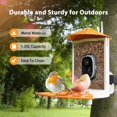 thumbnail image 5 of Birdkiss Smart Bird Feeder with Camera, Metal Squirrel Proof Bird Watching Cameras with AI Identification & Solar Panels, Gifts for Bird Lovers, Orange, 5 of 9