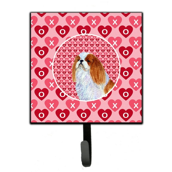 English Toy Spaniel Hearts Love and Valentines Day Portrait Leash or Key Holder