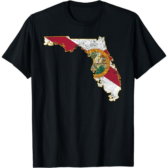 Florida Shirt: State T-Shirt With Florida Shape Flag