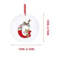 thumbnail image 2 of 26 adornos de letras del alfabeto de acrílico rojo con diseño de cervatillo | 7 x 7 cm para colgar en el árbol de Navidad, ideal para decorar el hogar y la escuela, 2 of 4