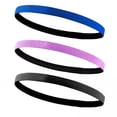 thumbnail image 1 of 6x 3 Diademas Deportivas Delgadas Elásticas Antideslizantes Que Absorben La Humedad Transpirable para Ejercicio Fútbol Entrenamiento Mujeres , Púrpu 6 piezas, 1 of 7