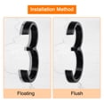 thumbnail image 5 of Uxcell 5 Inch Zinc Alloy Modern Floating House Number 3 Address Sign for Outside, Black, 5 of 6