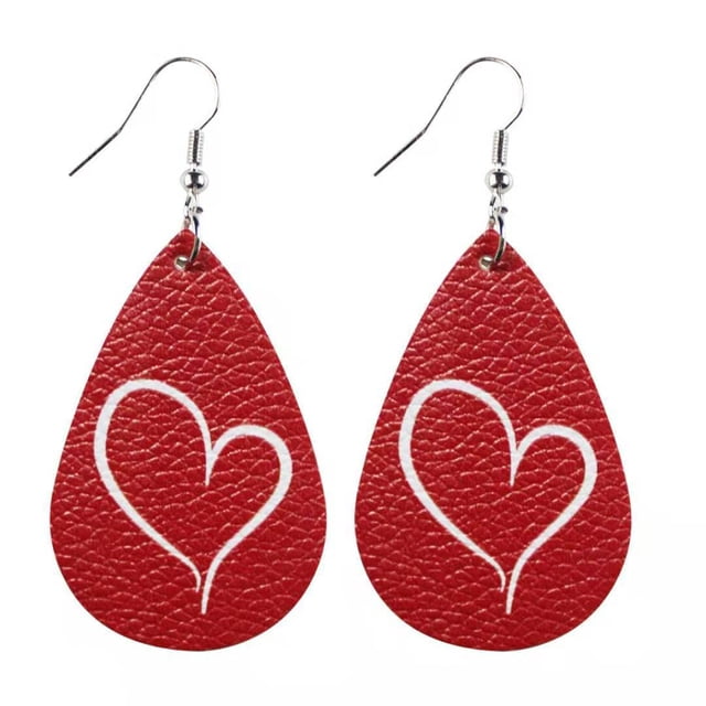 Sonducket Pendientes Cuero Labio Oreja Cuelga En forma de corazón Joyería hueca Adornos de aretes Favores de fiesta Regalo de San Valentín Boda Ropa, zapatos y accesorios Miscelánea tipo 12 Sonducket AP010115-11
