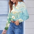 thumbnail image 2 of TaTaai Women Long Sleeve Collared Printed Shirt Casual Button Down Blouse Ladies Weekend Outdoor Vacation Wear Soft Comfortable Non See Through Versatile Stylish Top Gift, 2 of 6