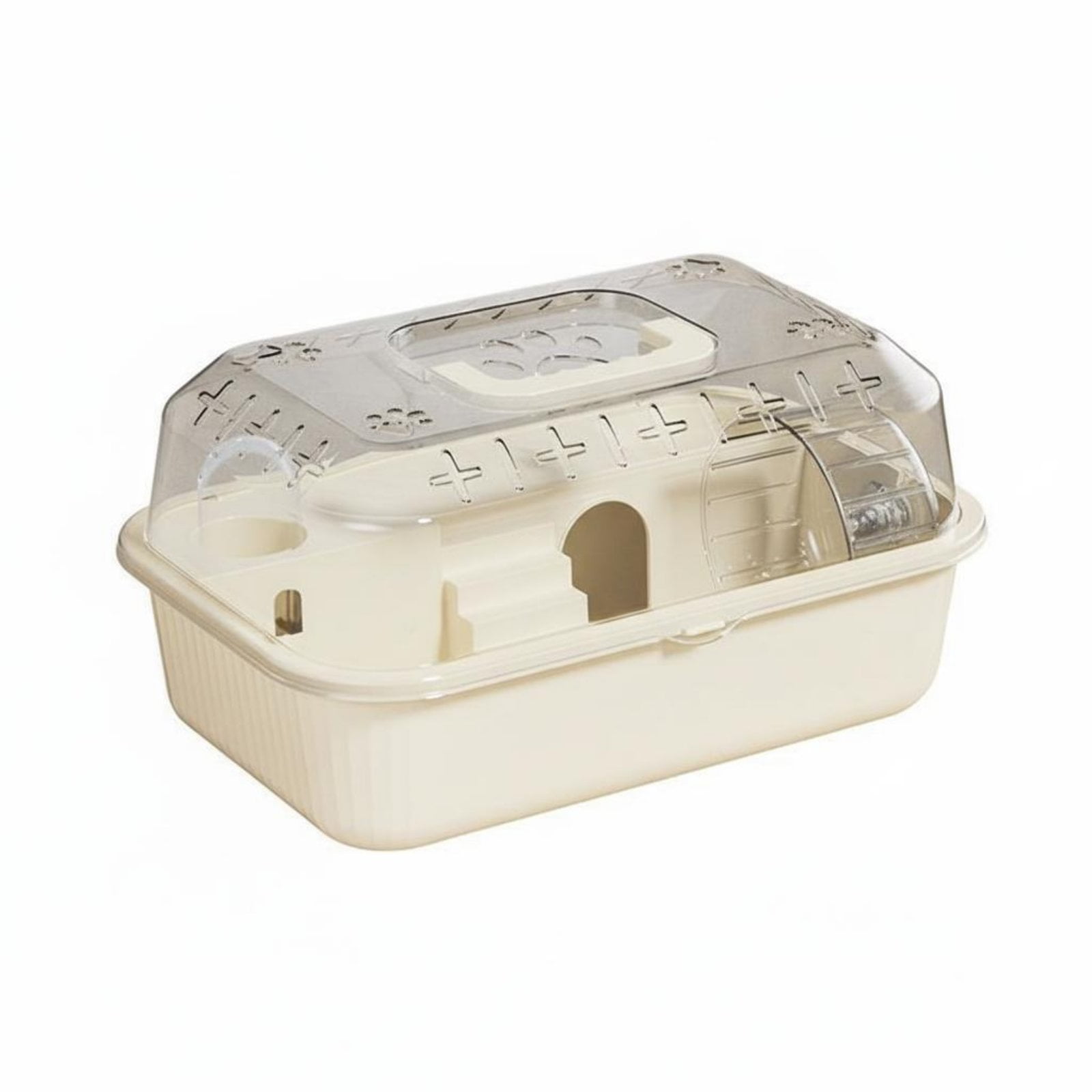 EHJRE Portable Hamster Habitat Cage Carrier with Hinged Transparent Cover Ventilated Lightweight for Travel and Indoor Use
