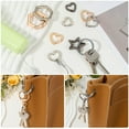 thumbnail image 3 of Uxcell Heart Keychain Clip, Heart Key Ring Snap Hook Clip Zinc Alloy Trigger Spring Buckle Light Gold 1.02" x 0.71", 3 of 7