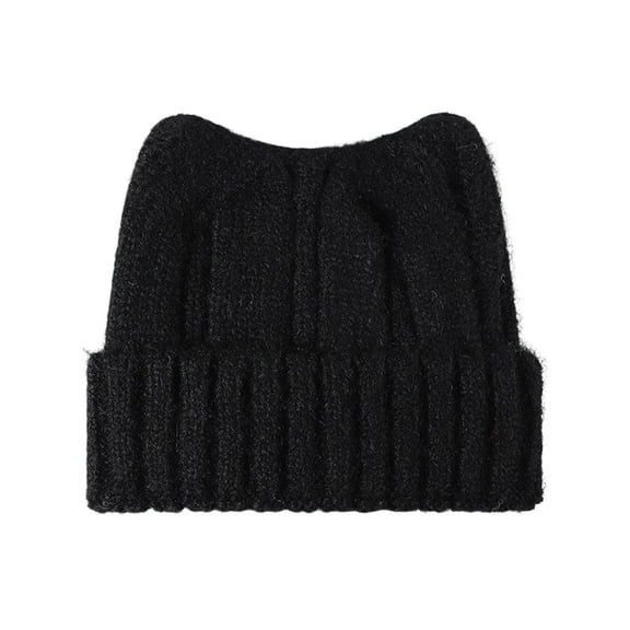Ahabrexf Hats for Men,Unisex Solid Color Warm Thickened Knit Beanie for Outdoor Winter Wear