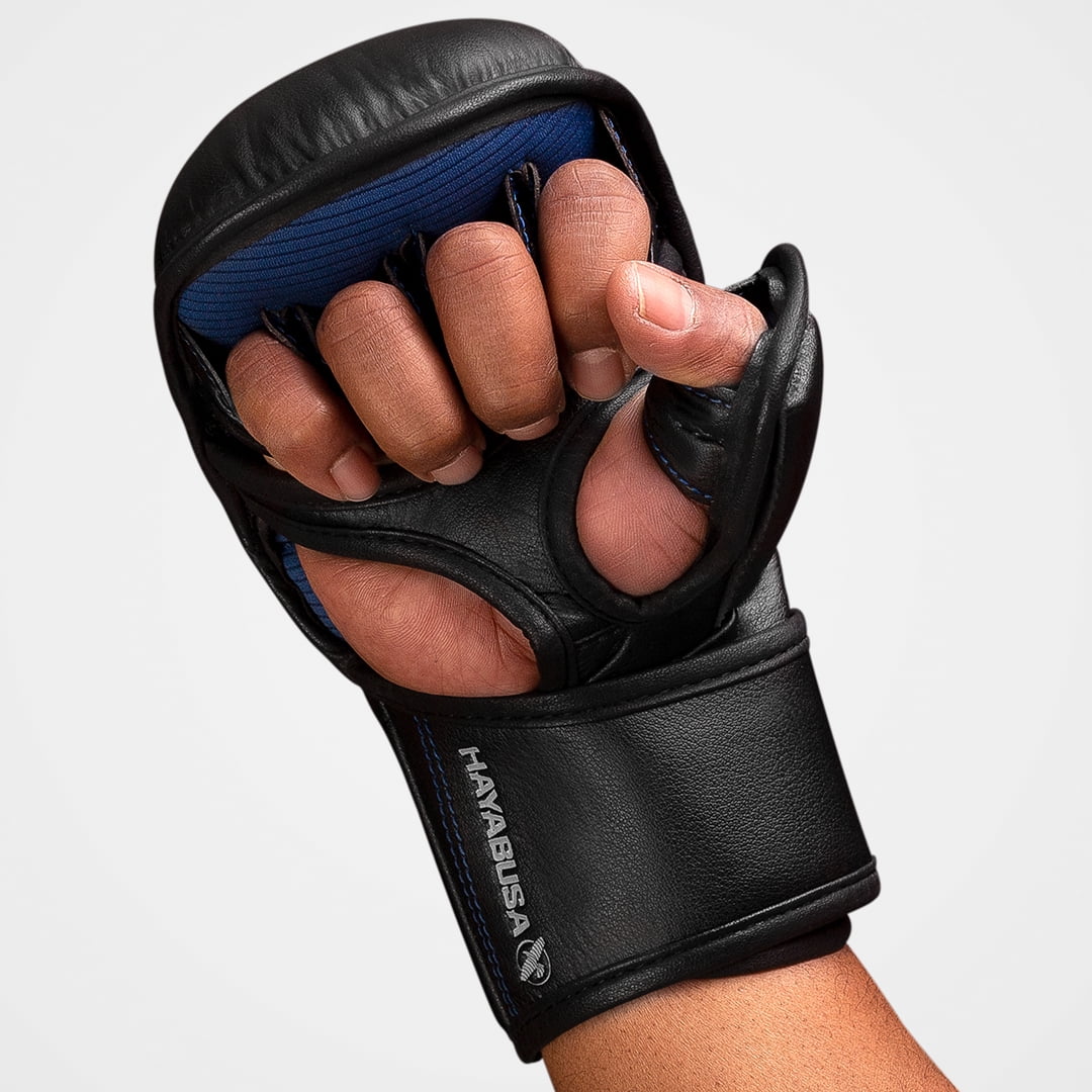 Hayabusa T3 7oz Hybrid Mixed Martial Arts Gloves, Black/Blue Large