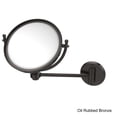 thumbnail image 5 of 8 Inch Wall Mounted Make-Up Mirror with Grooved Accents - Polished Chrome / 5X, 5 of 5