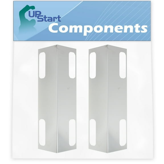 2-Pack BBQ Grill Heat Shield Plate Tent Replacement Parts for Ducane 4400 - Compatible Barbeque Stainless Steel Flame Tamer, Guard, Deflector, Flavorizer Bar, Vaporizer Bar, Burner Cover 15 3/8"