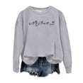 thumbnail image 1 of WEAIXIMIUNG Sweat à Fermeture Éclair Femme Surdimensionné Imprimé Col Rond Tendance Automne/hiver Haut Décontracté, 1 of 2