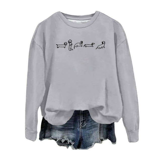 TINZ Chandail à Col Rond Imprimé pour Femmes Tendance Automne/hiver Haut Décontracté Ensemble de Survêtement Court Pantalon pour Femme