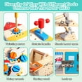 thumbnail image 5 of 33 Pcs Wooden Kids Tool Set with Tool Box & Workbench, Montessori Educational Toys for Toddlers Boys Girls Age 2 3 4 5 6, STEM Construction Pretend Play Gift, 5 of 8