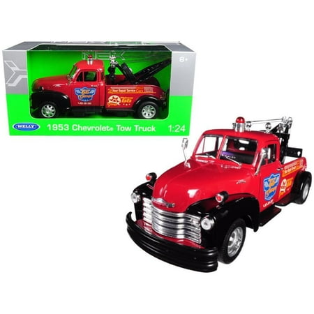 - 1953 Chevrolet Tow Truck Red 1-24 Diecast Model Car by Welly
