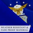 thumbnail image 4 of Promo Patriot's Air Force Flag 3x5 Ft - Durable Printed Polyester Indoor/Outdoor US Air Force Flag with Double Stitched Edges and Iron Plated Grommets - Show Your Support for Our Troops, 4 of 6