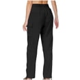 thumbnail image 5 of Women's Outdoor Quick-Drying Hiking Pants Trousers Bottoms, Spring Summer Mountaineering Casual Sports Pants, Lightweight Breathable Travel Commuting Athletic Wear | Aestivo,Black L, 5 of 7