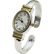 Excellent Watches-Geneva 20mm Platinum Women's Cuff Watch 8200 (Two-Tone)