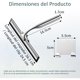 thumbnail image 3 of Escobilla de Goma de Ducha Acero Inoxidable, Jalador para Vidrios con Soporte Ganchos a Juego, Escobilla de Goma de Limpieza Multiusos para Puertas de Ducha, Baño, Ventanas y Cristales de Coche, 3 of 4
