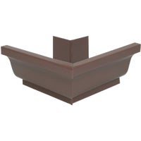 Amerimax Home Products Amerimax 5 In. Galvanized Brown Mitre Gutter Outside Corner 3320219 — Residential Use, Standard Application