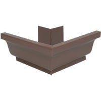 Amerimax 5 In. Galvanized Brown Mitre Gutter Outside Corner 3320219