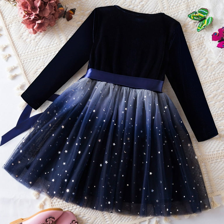 Long Sleeve Dress Star Print, Baby