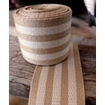 thumbnail image 2 of AK-Trading 1.5" inches x 10 Yards Ivory Striped Faux Burlap Ribbon for Decoration, Gift Wrapping & Crafting (Ivory Stripe), 2 of 2
