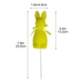 thumbnail image 2 of Easter Bunny Decor Flocked Embroidered Pick, Beautiful Artificial Floral Branch for Home Vase and Wreath Decor, Festive Spring Floral Arrangement Accent, Perfect Easter Decor Craft Supply, Yellow, 2 of 6