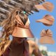 thumbnail image 3 of Sombrero de playa para mujer, sombrero de copa vacío para primavera y verano, sombrero para el sol 50 +, sombrero para el sol para mujer, sombrero deportivo para exteriores, 3 of 6