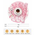 thumbnail image 6 of 15 Inch Round Placemats Set of 6, Eucalyptus Pink Non Slip Heat Insulation PP Table Mats, Vintage Bottle Succulents Flower Stripes Washable Place Mats for Kitchen Dining Party Table Decor, 6 of 7