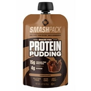 SmashPack Protein Pudding - Grass-Fed Protein Pudding Pouches - Low Sugar, Low Carb Snack - 15g Protein - 4g Sugar - 130 Calories - Gluten Free, Non-GMO & rBST-Free
