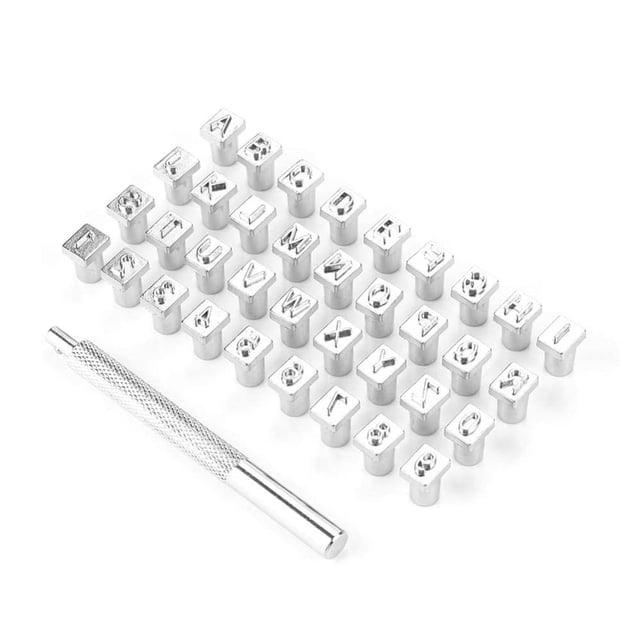 1 Caja de 36 Juegos Sellos Letras y NúMeros, Herramientas Estampado Metal para Punzones Madera 6 Mm
