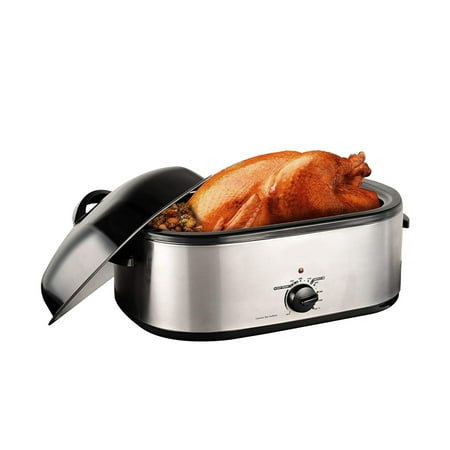 

Roaster Oven 20Qt Electric Roaster Oven with Removable Pan and Selfbasting Lid Stainless Steel Turkey Roaster Oven with Cool-Touch Handles and Temperature Control for Kitchen Dining Home Silver