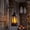 Black B, variant on Vintage Lantern Halloween Decoration, Hexagonal LED Hanging Night Light with LED Flickering Flameless Candle, Battery Powered Hanging Lanterns for Indoor Outdoor Garden Yard Home Decor