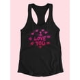 thumbnail image 3 of I Love You With Hearts Tank Women -Image by Shutterstock, Female Small, 3 of 4