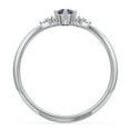 thumbnail image 4 of Birthstone Oval Ring with Shoulder Accents - Blue Sapphire (September), 4 of 5