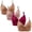 Brown Bras for Women, variant on XS-4XL Bras for Women Plus Size 4 Pack Wireless Push Up Bralettes Casual Breathable Full Coverage Underwear Multipack Bra