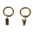 thumbnail image 3 of PlusCasa Noise-Canceling 7/8 inch Antique Brass Curtain Rings with Clips (10 Count), 3 of 3
