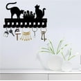 thumbnail image 5 of Black Cats Key Holder for Wall Mounted Key Holder Hooks Metal Key Coat Rack Hangers with 10 Hooks Key Organizer Rack Wall Decorative for Towel Entryway Front Door Hallway 10.6x6.3Inch Black DIY, 5 of 9