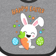 thumbnail image 4 of Inktastic Happy Easter Bunny with Eggs and Carrot Boys or Girls Baby Bib, 4 of 4