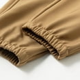 thumbnail image 4 of Summer Savings Evergreen 7-14 Years Children's Fashion Solid Color Loose Drawstring Pocket Ankle Work Pants Long Pants Khaki 7-8 Years, 4 of 7