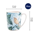 thumbnail image 2 of Bico Greenary Happy Birds Ceramic Mugs, 16oz, Set of 4, for Coffee, Tea, Drinks, Microwave & Dishwasher Safe, 2 of 3