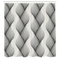 thumbnail image 3 of Ambesonne Abstract Shower Curtain, Vertical Waves Stripes, 69"Wx75"L, Dark Blue Grey Coconut, 3 of 5