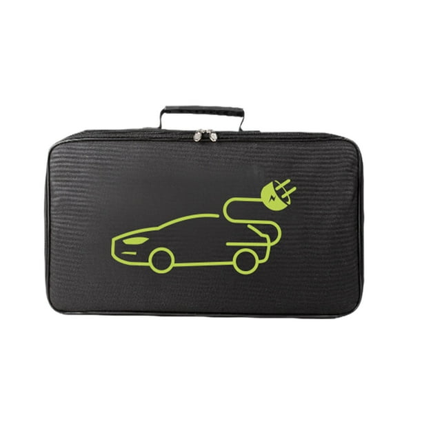 Bewildely Bolsa de tela Oxford para cargadores, solución de almacenamiento impermeable y práctica, bolsa organizadora Almacenamiento y organización del hogar Negro alargado 45*25.5*11cm