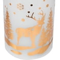 thumbnail image 7 of Northlight LED Flameless Flickering Woodland Glass Pillar Christmas Candles - 6" - Set of 3, 7 of 7