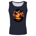 thumbnail image 4 of Beach Tank Top Men Summer Casual Coconut Tree Graphic Crewneck Sleeveless Shirt Beach Vacation Outfits, 4 of 5