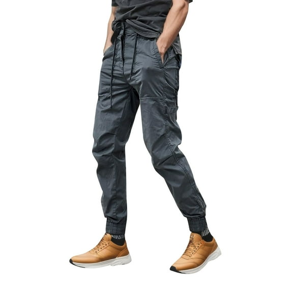 Ketyyh-chn99 Cargo Pants Fitness Pants Work Wear Cargo Full Pants Cargo Pants for Men Streetwear Gray,XL