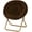 Brown/Gold, variant on YEXJ Saucer Chair for Teens Adults, Oversized Folding Cozy Moon Chair with Gold Metal Frame, Furry Faux Fur Comfy Lazy Seat for Bedroom, Living Room, Dorm Room, Apartment (Grey)